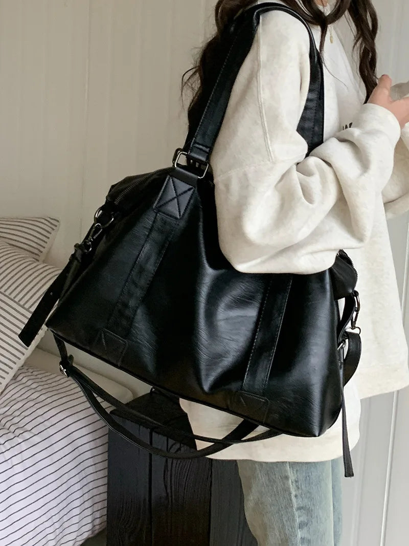 Brand Luxury Designer Tote Bag For Women Lage Capacity Travel Cross Bag High Quality PU Leather Handbags Messenger Bag