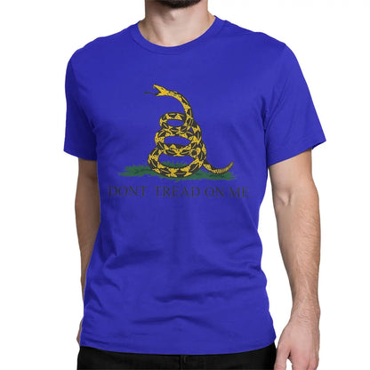Men Women T-Shirts Dont Tread On Me American Liberty Or Death Leisure Pure Cotton Tees  Gadsden Flag T Shirts Crewneck Clothes