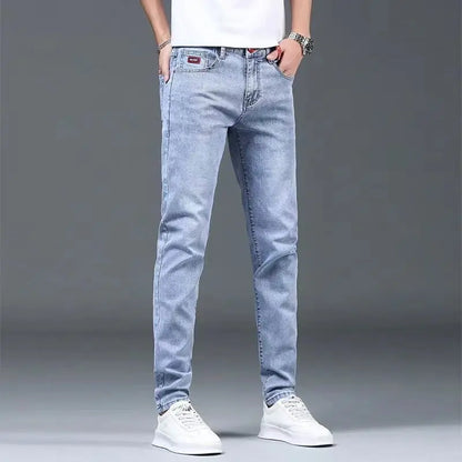 Luxury Summer Designer Korean Classic Streetwear Cowboy Pants for Men Fashionable and Comfortable Boyfriend Skinny Jeans Men