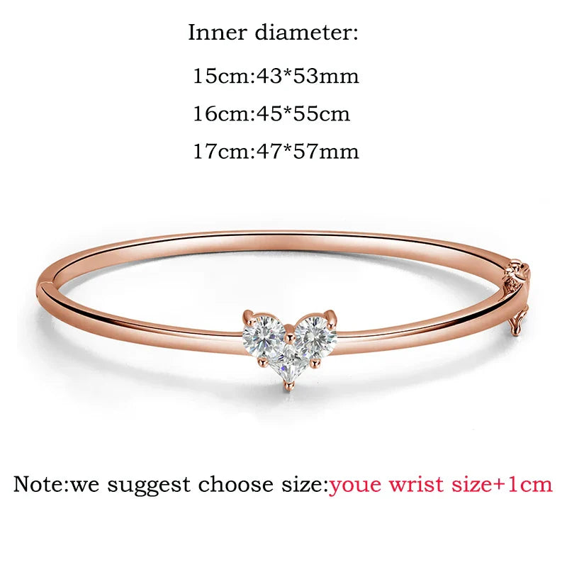 14K Plated Certified All Moissanite Bangles for Women Gems Lab Diamond Luxury Jewelry S925 Sterling Silver Shani Abergel