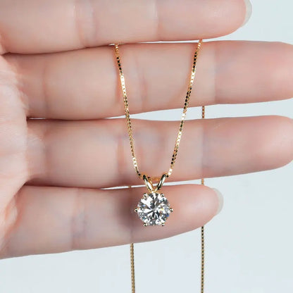 Pendant Necklaces S925 Sterling Silver Solitaire Necklace Chains For Women Jewellry Gifts