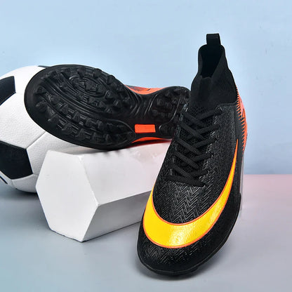 New Men Football Boots Kids Ankle Cleats Grass Soccer Shoes Futsal Indoor Sport Match Training TF/FG Hot-selling High-quality
