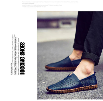 Fashion Men's Driving Shoes Handmade Leather Men Loafers Soft Breathable Men's Casual Shoes