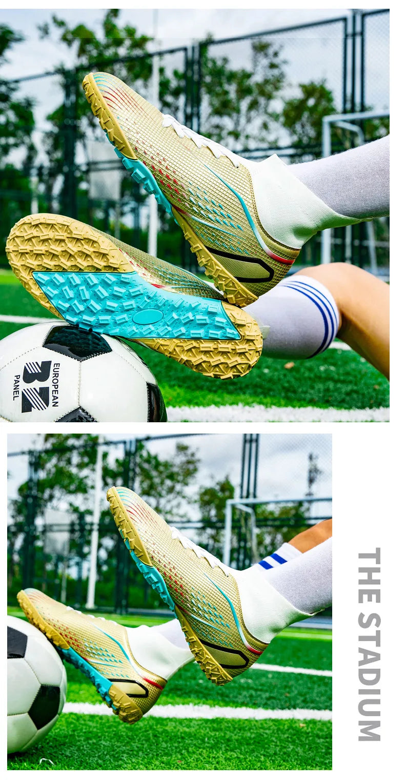 New 33-46 Large Football Boots Children Youth High Quality Football Shoes Outdoor Training Professional Competition Footwear