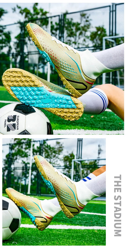 New 33-46 Large Football Boots Children Youth High Quality Football Shoes Outdoor Training Professional Competition Footwear