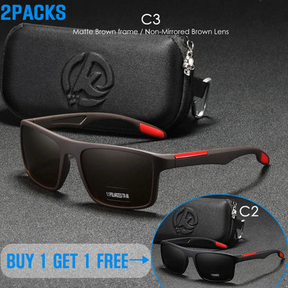 Rectangular Ultra Light Sports Sunglasses Men Polarized TAC 1.1mm Thickness Lens Driving Sun Glasses Women Cat.3