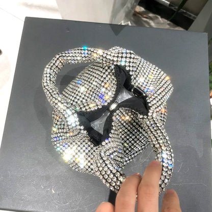 Shiny Crystal Clutch purse bucket Shoulder bag rhinestone Handmade purses and handbags luxury Designer Evening clutch Bag Purse