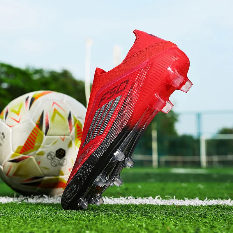 Men Football Boots Training Cleats Soccer Shoes FG Ultralight Breathable Drop Shipping Match Sport Long Spikes Indoor Sneakers