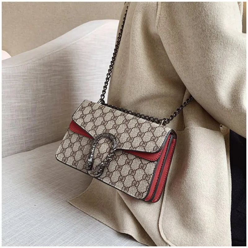 2025 New Trendy Fashion Dionysus Bag Vintage Print Mini Shoulder Crossbody Chain Bag for Women