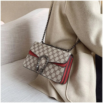 2025 New Trendy Fashion Dionysus Bag Vintage Print Mini Shoulder Crossbody Chain Bag for Women