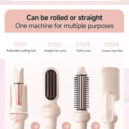 Automatic Hair Curler Negative Ion Ceramic Curling Iron - 40mm Large Wave Perm for Home Use, Lazy Person Electric Curling Wand