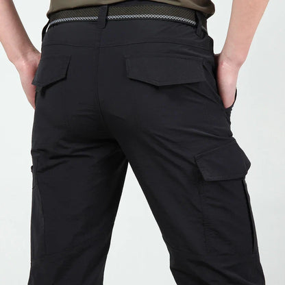 Summer Quick Dry Pants Men Tactical Cargo Trousers Outdoor Work Waterproof Cargo Trousers Multi-pocket Wear-Resistant Train Pant