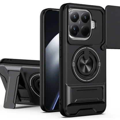 15T/15T Pro Armor Case For Xiaomi 15T Pro Case Shockproof Slide Lens Protector Phone Cover For Xiaomi 15T Case Fundas With Ring