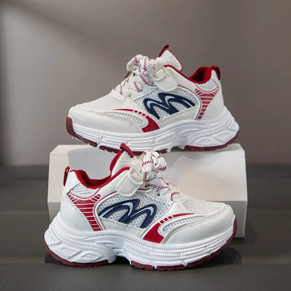 2026 Spring Autumn Children Chunky Mesh Sneakers Toddlers Boys Girls Casual Sports Shoes Patchwork School Kids Basketball Shoes