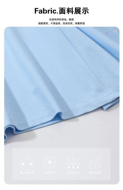 Girls Summer Princess Style Polo Dress Kids Casual Short Sleeve Lapel A-Line Dress Toddler Baby Girls Party Holiday