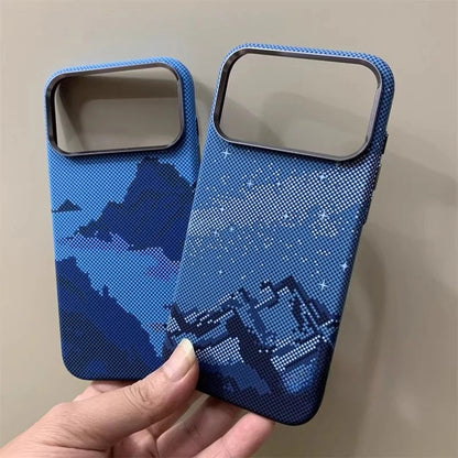 River Mountains Magnetic Phone Case for iPhone 15 16 17 Pro Max Magnets Charging Back Cover Camera Lens Protection Shell Coques