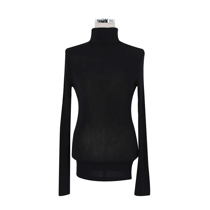 Slim High Quality Plain T Shirt Women Cotton Elastic Basic Female Tops Long Sleeve Sexy Thin T-shirt see through 2026