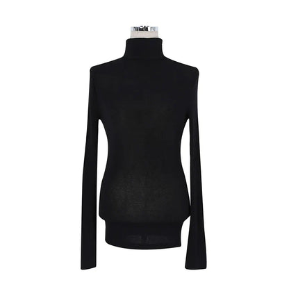 Slim High Quality Plain T Shirt Women Cotton Elastic Basic Female Tops Long Sleeve Sexy Thin T-shirt see through 2026