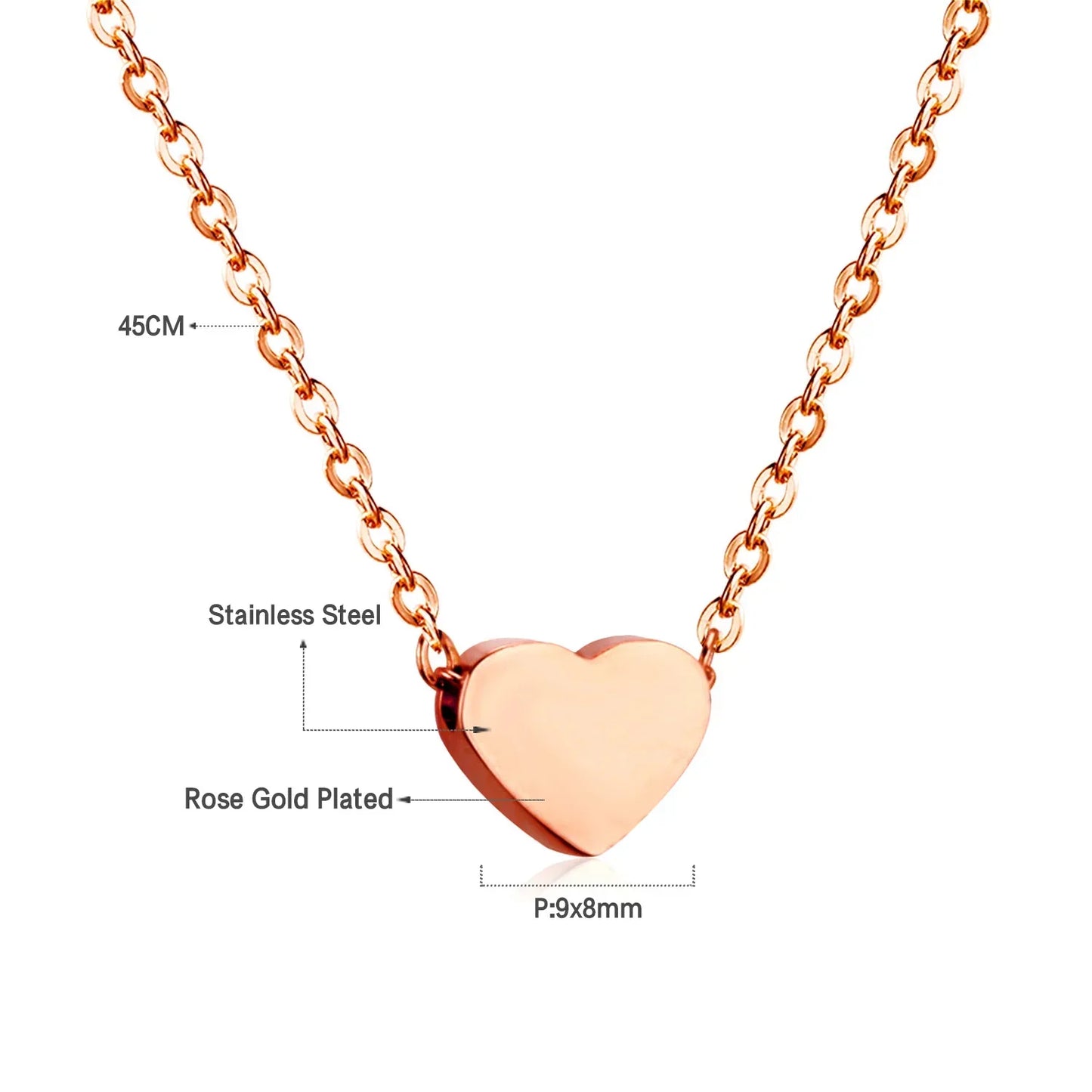 Heart Star Moon Pendant Necklaces Tiny Charms Stainless Steel Choker Women/Girls Y2K Sweater Boho Jewelry Collares
