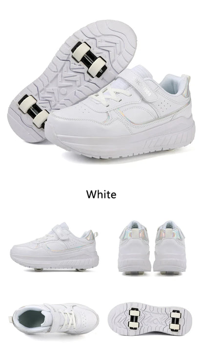 Roller Skate Shoes Kids Autumn 2024 Children Fashion Casual Sports Toy Birthday Gift Games Boys 4 Wheels Sneakers Girls