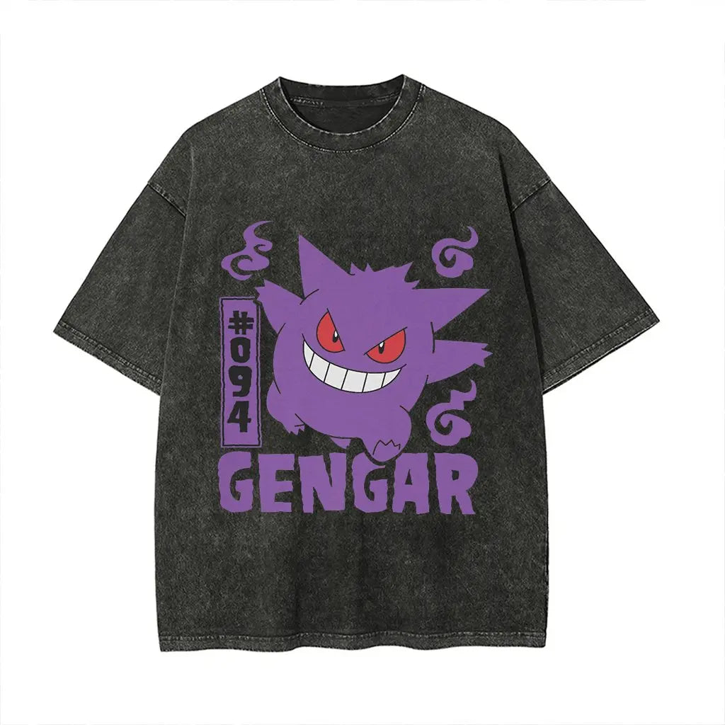 Gengar Graphic T Shirt Man Women Anime Short Sleeve Tee Summer 2026 Streetwear Casual Tops Y2k