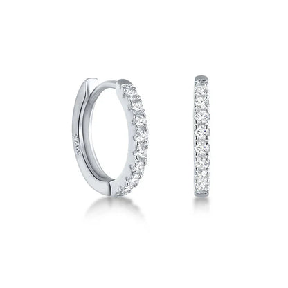 Ins Star Anise 925 Sterling Silver  Earring For Women Hoop Earrings Crystal Fine Jewelry Glossy 18K Gold Mom Gift Trend