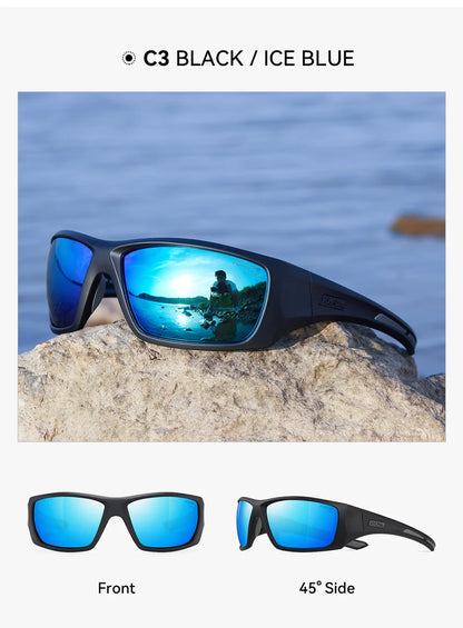 Outdoor Sports Polarized Sunglasses Men's Fishing TR90 Frame UV Protection Lens Shield Sun Glasses Women Eyewear with Box