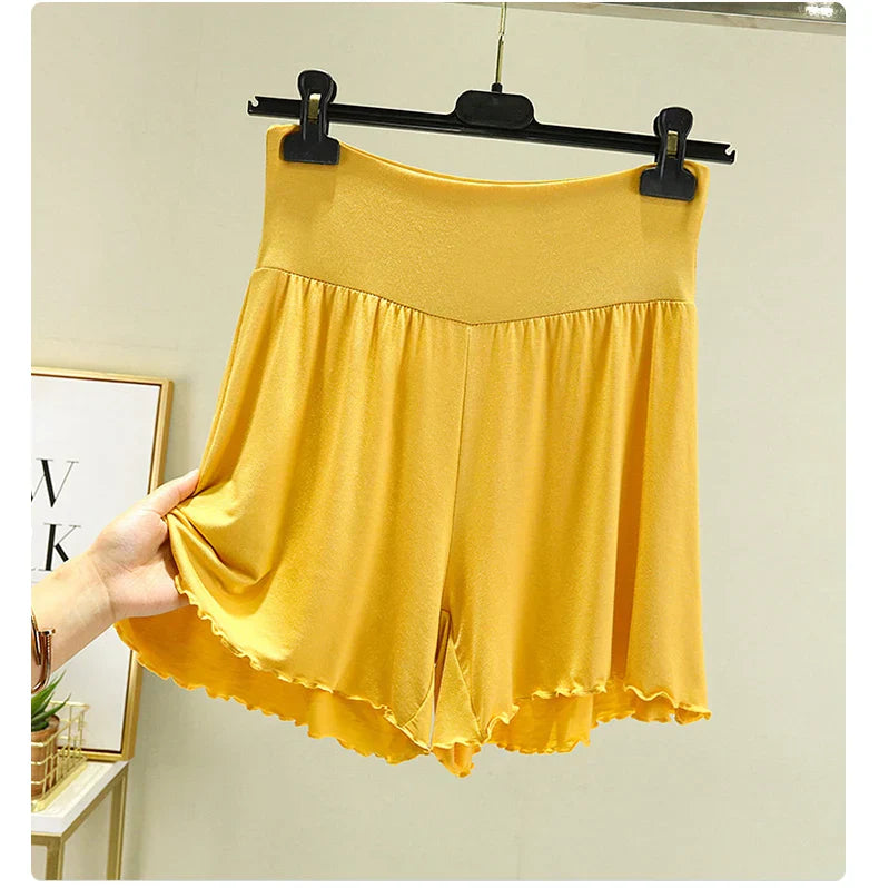 Modal Summer Shorts Sleep Bottoms Women Pure Color Casual Sleepwear Pants 2026 Loose Short Home Wide Leg Pants