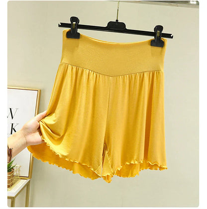 Modal Summer Shorts Sleep Bottoms Women Pure Color Casual Sleepwear Pants 2026 Loose Short Home Wide Leg Pants