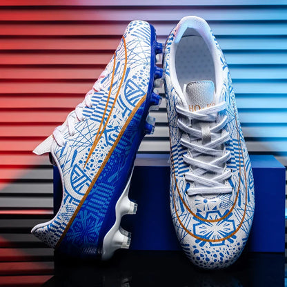 Men's football shoes professional grade FG long nail anti slip breathable summer lightweight outdoor training