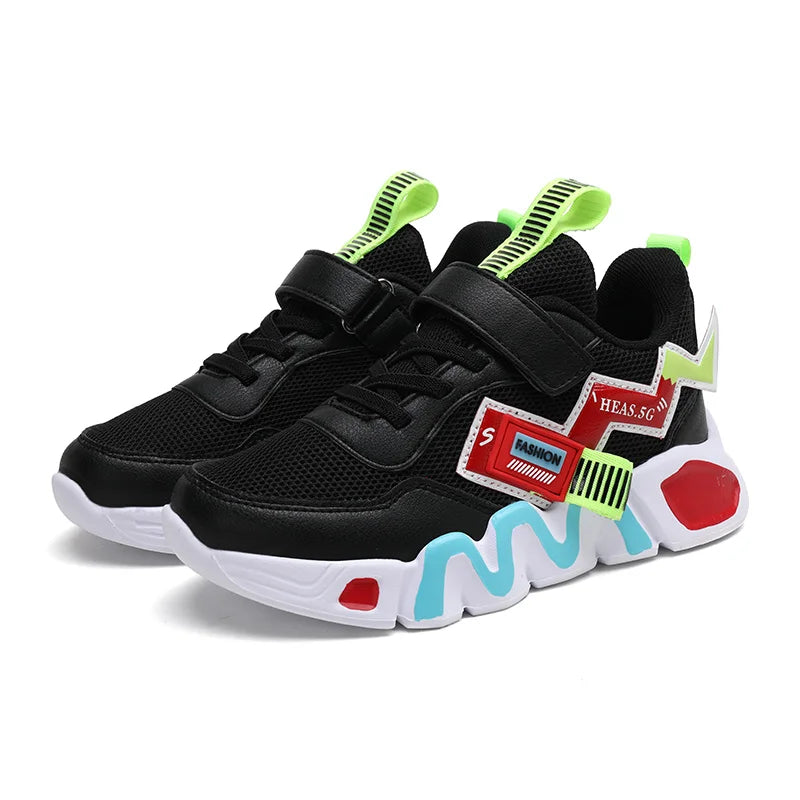 Yellow Boys Basketball Shoes Soft Non-slip Kids Sneakers Thick Sole Children Sport Shoes Outdoor Girls Trainer Basketball