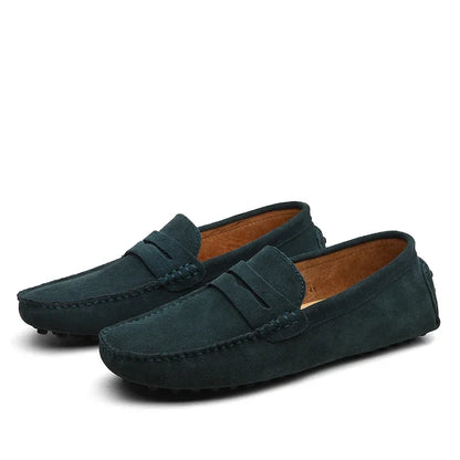 High Quality Suede Men Casual Shoes Non-slip Mens Driving Shoes Slip on Flats Loafers Leather Shoes 10 Colors Size 38-49