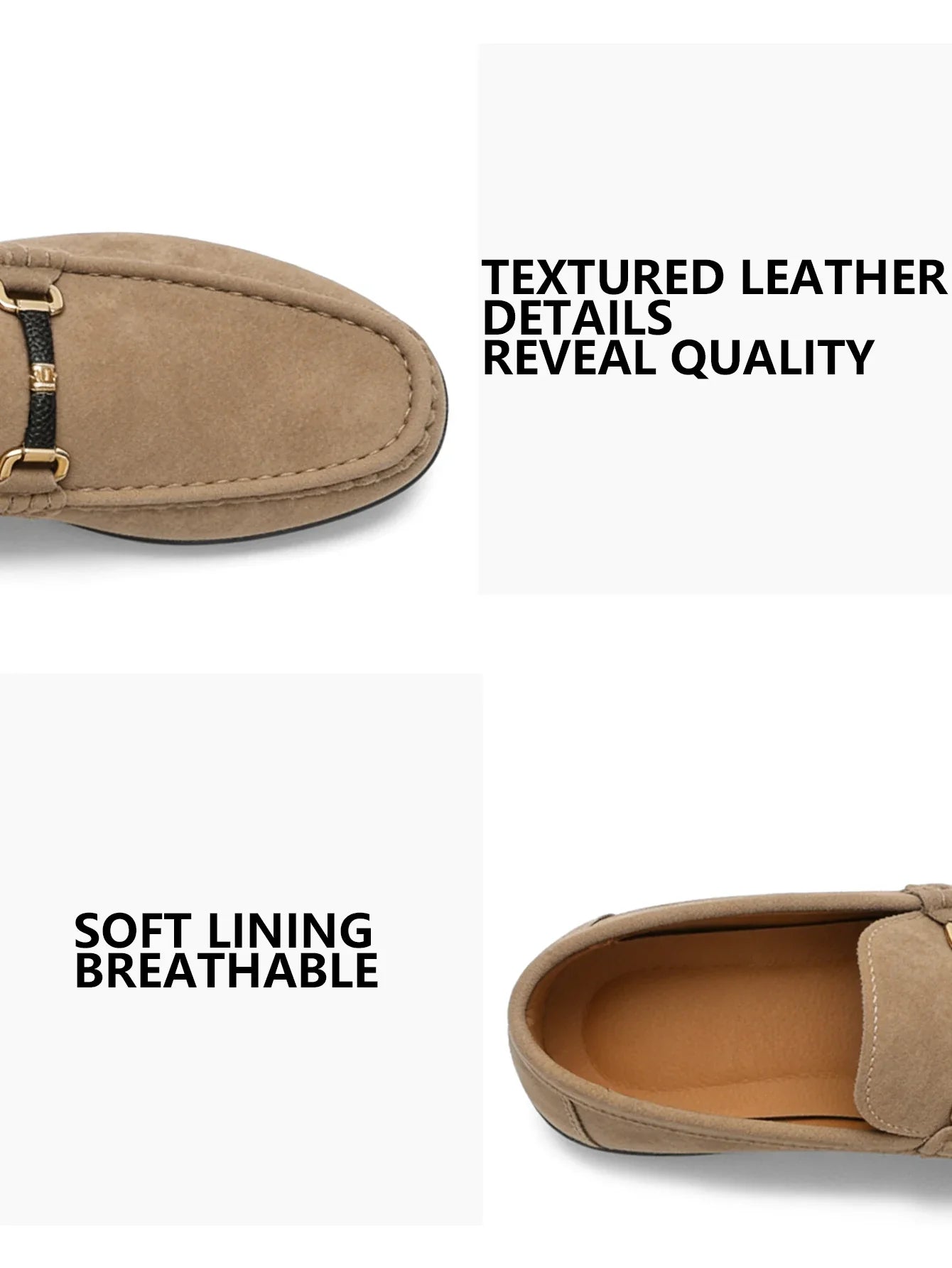 Classic Men's Suede Slip On Loafers Preppy Lightweight Breathable Wallking Driving Shoes Comfort Fashion Outdoor Men's Sneakers
