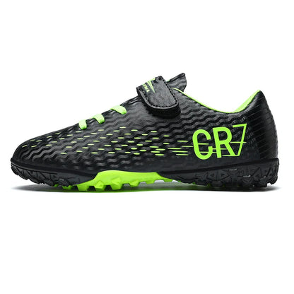 New Hot Children Football Boots Outdoor Trainers Soccer Shoes for Kids Boys Girls Hook Loop Football Cleats Futsal Sneakers28-39