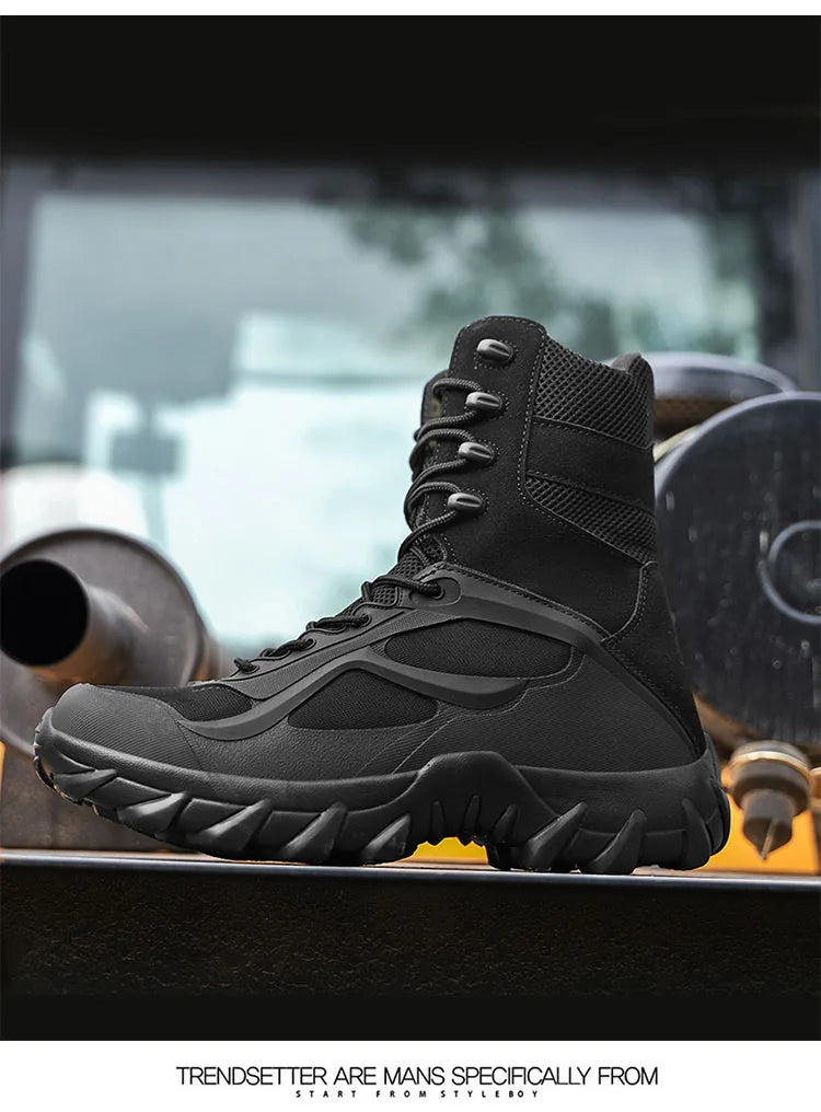 Men Shoes Tactical Boots Special Forces Field Man Boot Lightweight Outdoor Non-Slip Men Zapatillas Hombre Motorcycle Boots