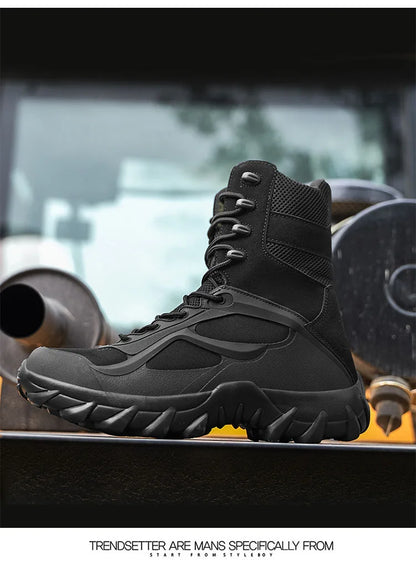 Men Shoes Tactical Boots Special Forces Field Man Boot Lightweight Outdoor Non-Slip Men Zapatillas Hombre Motorcycle Boots