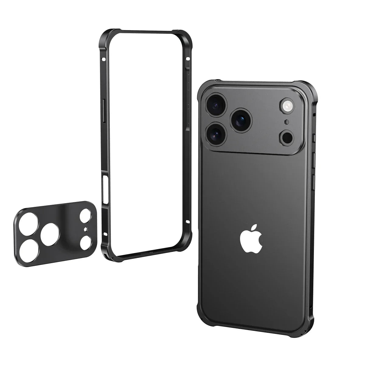 Original Colour Aluminium Frame Metal Bumper Hard Case For IPhone 17Air 17 Pro Max High Quality Alloy Lens Protector Phone Cover