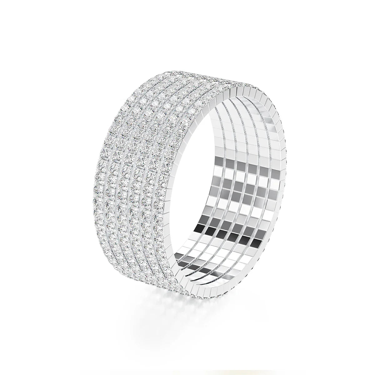 Stretch Rope Moissanite Tennis Bracelet for Women Man 2.5/3.mm Brilliant Cut 925 Sterling Silver Hand Chain Party Jewelry Gifts