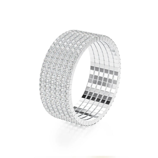 Stretch Rope Moissanite Tennis Bracelet for Women Man 2.5/3.mm Brilliant Cut 925 Sterling Silver Hand Chain Party Jewelry Gifts