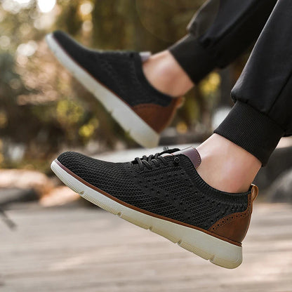 Large Size Comfortable Men's Shoes Light Fashion Casual Sports Shoes Breathable Flying Mesh Top Loafers
