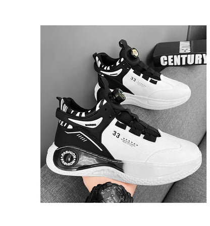Tênis Masculino com Fivela Rotativa Confortável Antiderrapante Cadarço Durável para Atividades ao Ar Livre