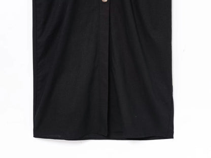 New  Women's elegant holiday style refreshing and comfortable short-sleeved V-neck MIDI dress