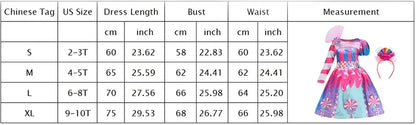 New Sweet Lollipop Candy Girl Dress Carnival Party Little Kids Birthday Costume Fancy Rainbow Tutu Children Wedding Clothes