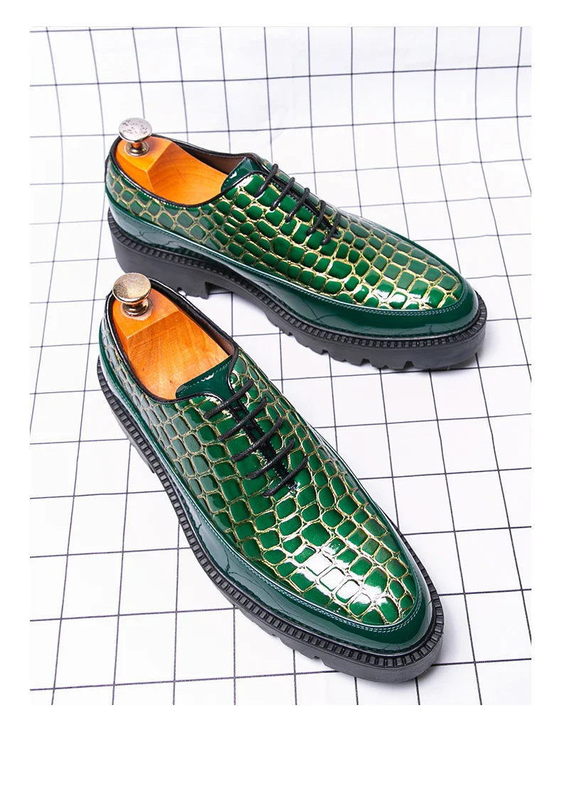 New high-end and trendy pointed-toe leather shoes for men's business formal wear British-style Korean casual shoes