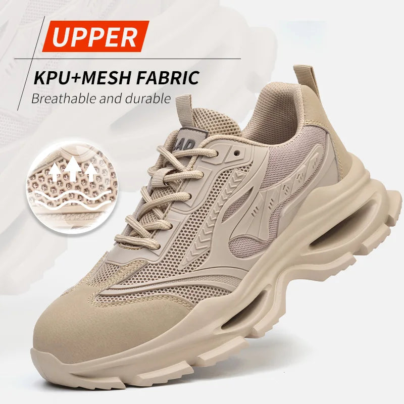 Men's Work Shoes Are Lightweight, Soft Soled, Comfortable, All Season Anti Smashing And Protective Safety Shoes