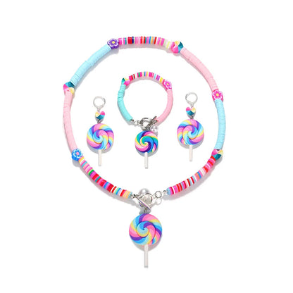 2026 New Candy Dress For Baby Girl Purim Carnival Birthday Costume Fancy Rainbow Short Sleeve Cute Dress + Accessories Set