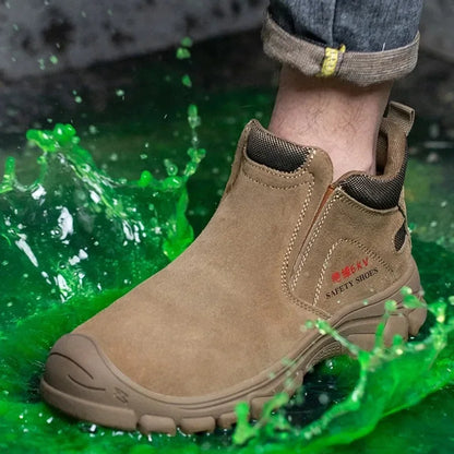 New Insulation 6KV Safety Shoes Men-Anti-Smash,Anti-Pierce Scald-Proof Welding Boots, Indestructible Work Boots for Men, Durable