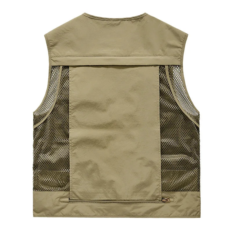 2023 Outdoor Leisure Vest Men's New Multi-Pocket Breathable Outdoor Sports Coat High-Quality Design Leisure Vest Men