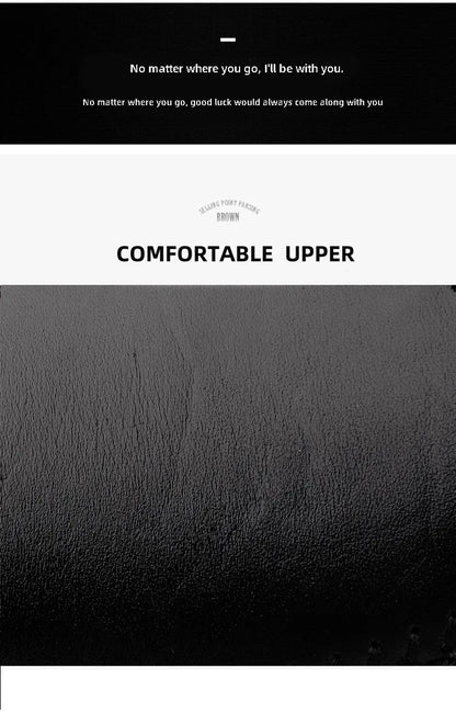 Men's Business Casual Shoes Leather Stitching Comfortable Breathable Rubber Bottom Second Layer Cowhide