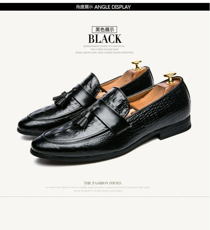 Brand New Mens Casual Shoes Lazy Pointed Leather Shoes Comfortable Sneakers Zapatos De Hombre Snake Skin Dresses 38-47